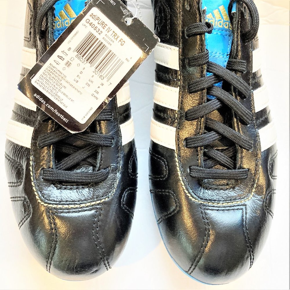 Adidas Shoes NWT Cleats AdiNova IV TRX RARE Retro G40633 Black Blue Men 8 Retro - Picture 2 of 5